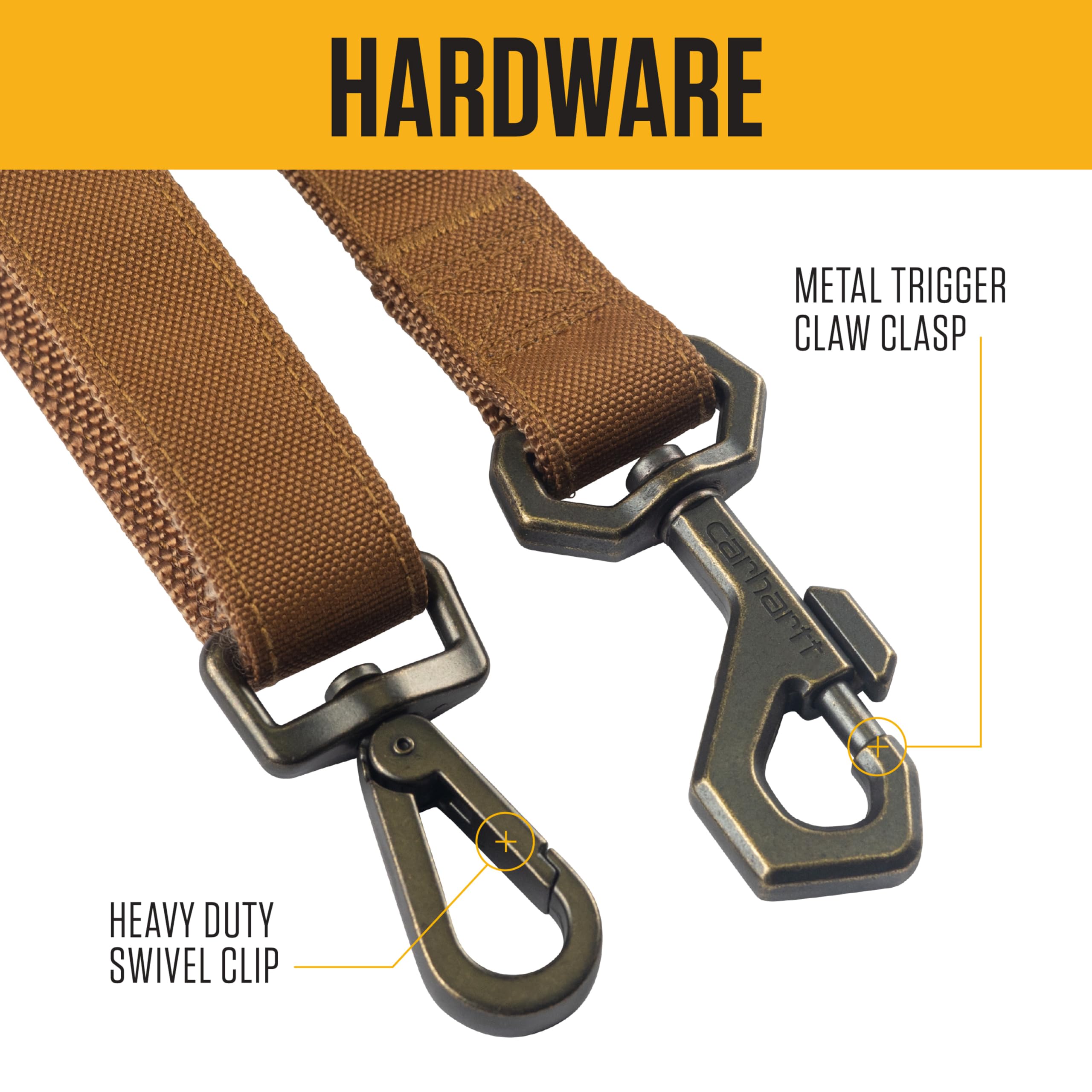 Amazon | Carhartt Field Dog リード 丈夫な600デニール生地 調節可能